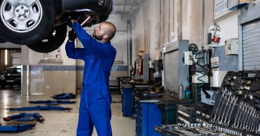 car repair garage mechanic inspection
