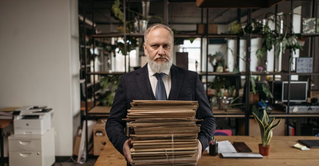 corporate manager leaving office documents
