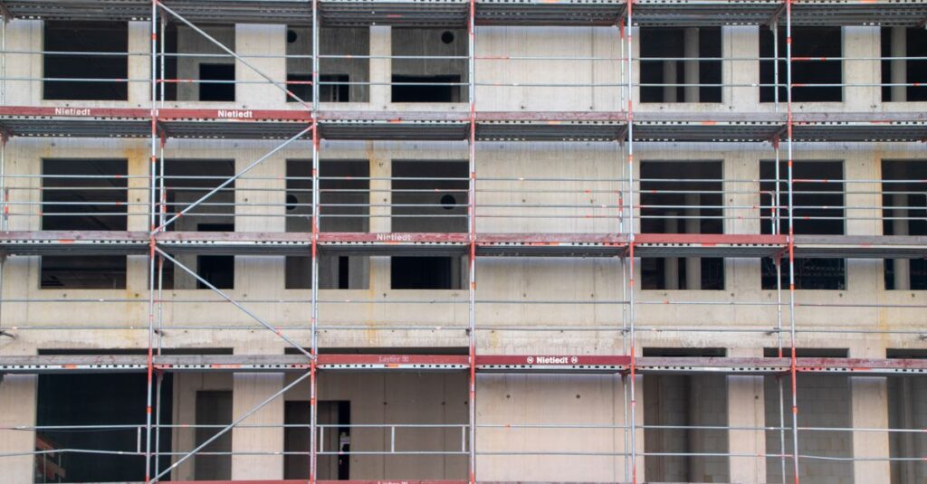 unfinished construction site house