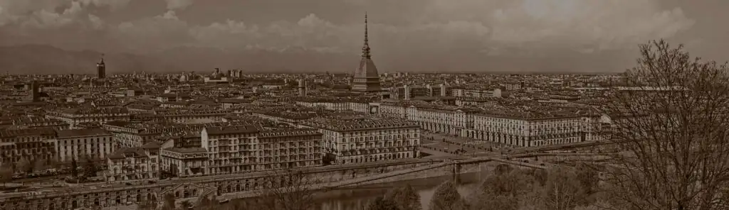 Torino vista dall'alto con la Mole Antonelliana